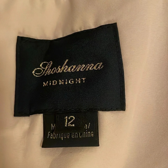 NWT SHOSHANNA Midnights Silver Tessa Sequin Dress Size 12 - Picture 6 of 11